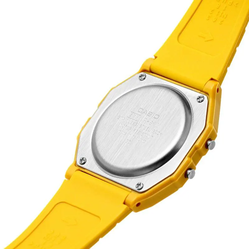 Casio F 91WC 9A Digital Yellow Resin Band Lightweight Watch